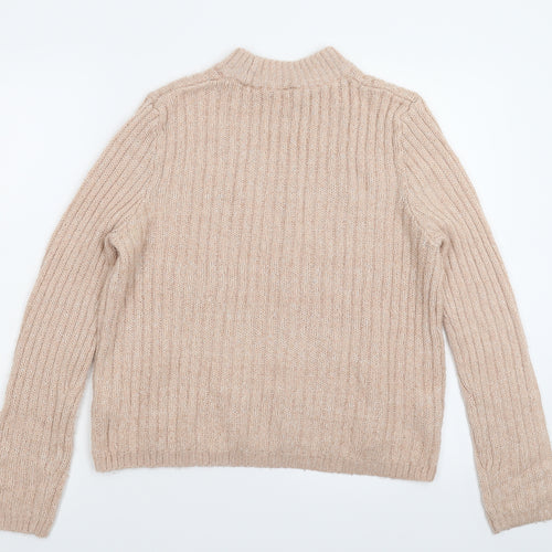 Divided Womens Beige  Knit Pullover Jumper Size M