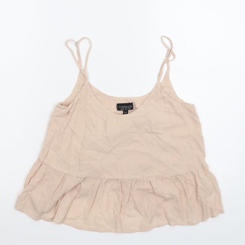Topshop Womens Beige   Basic Tank Size 6