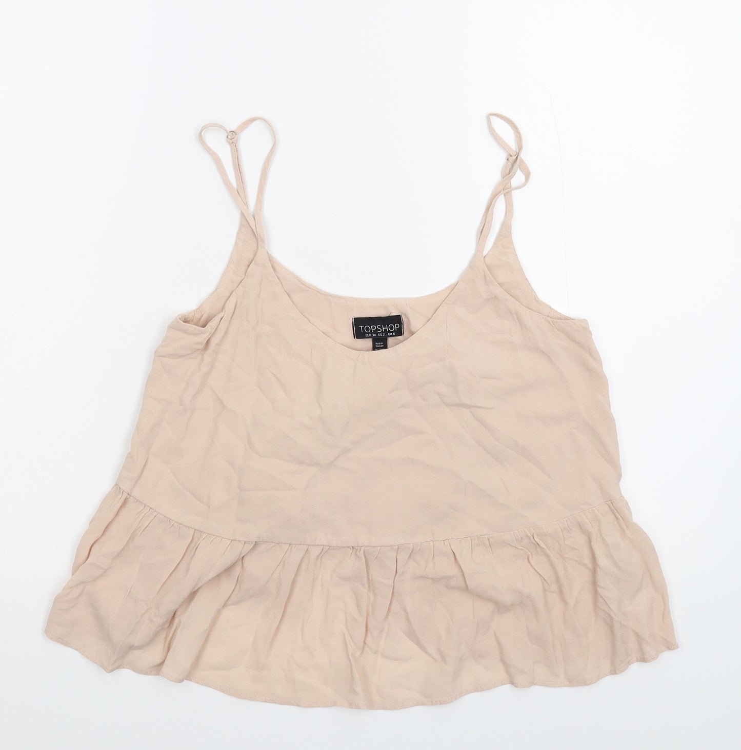 Topshop Womens Beige   Basic Tank Size 6