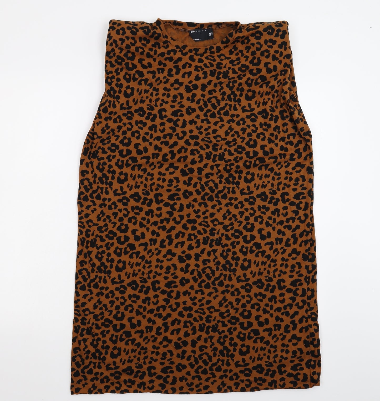 ASOS Womens Brown Animal Print  Tank Dress  Size 8