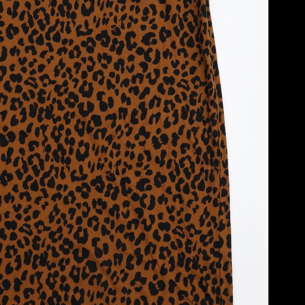 ASOS Womens Brown Animal Print  Tank Dress  Size 8