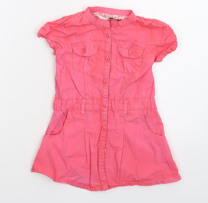Earlydays Girls Pink Shirt Dress Size 18-24 Months