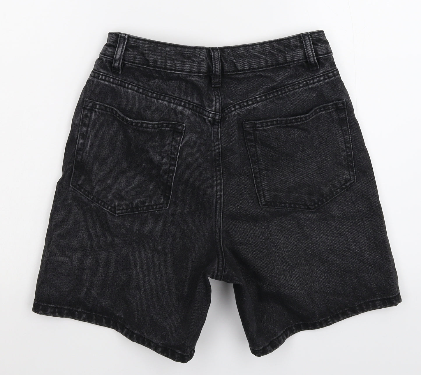 Denim & Co. Womens Black  Denim Bermuda Shorts Size 8