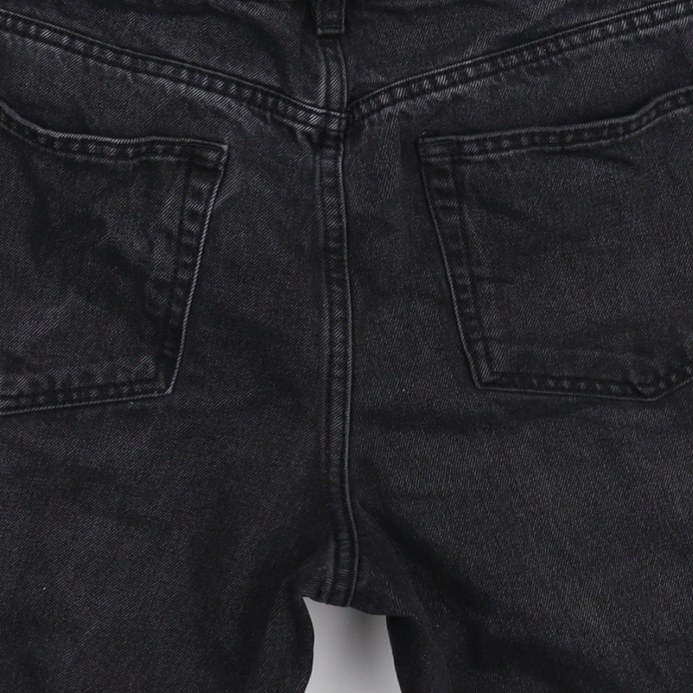 Denim & Co. Womens Black  Denim Bermuda Shorts Size 8