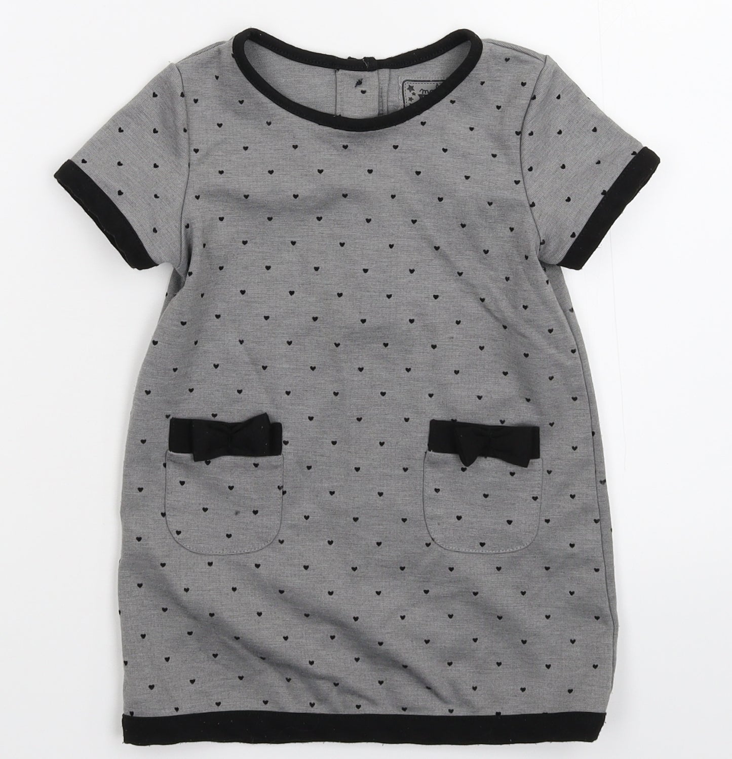 Young Dimension Girls Grey   T-Shirt Dress  Size 18-24 Months