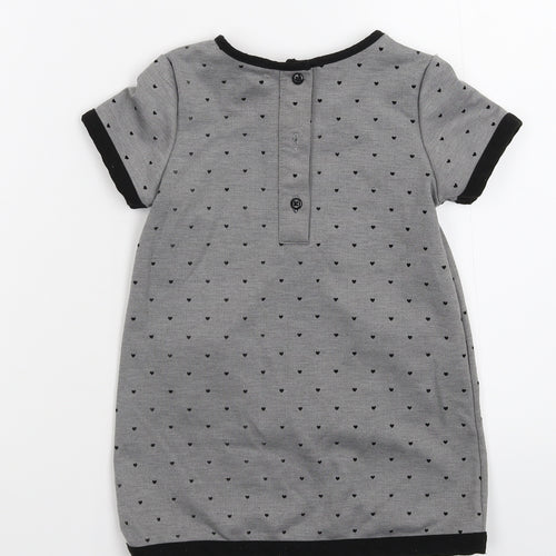 Young Dimension Girls Grey   T-Shirt Dress  Size 18-24 Months