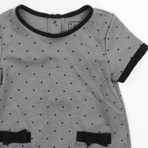 Young Dimension Girls Grey   T-Shirt Dress  Size 18-24 Months