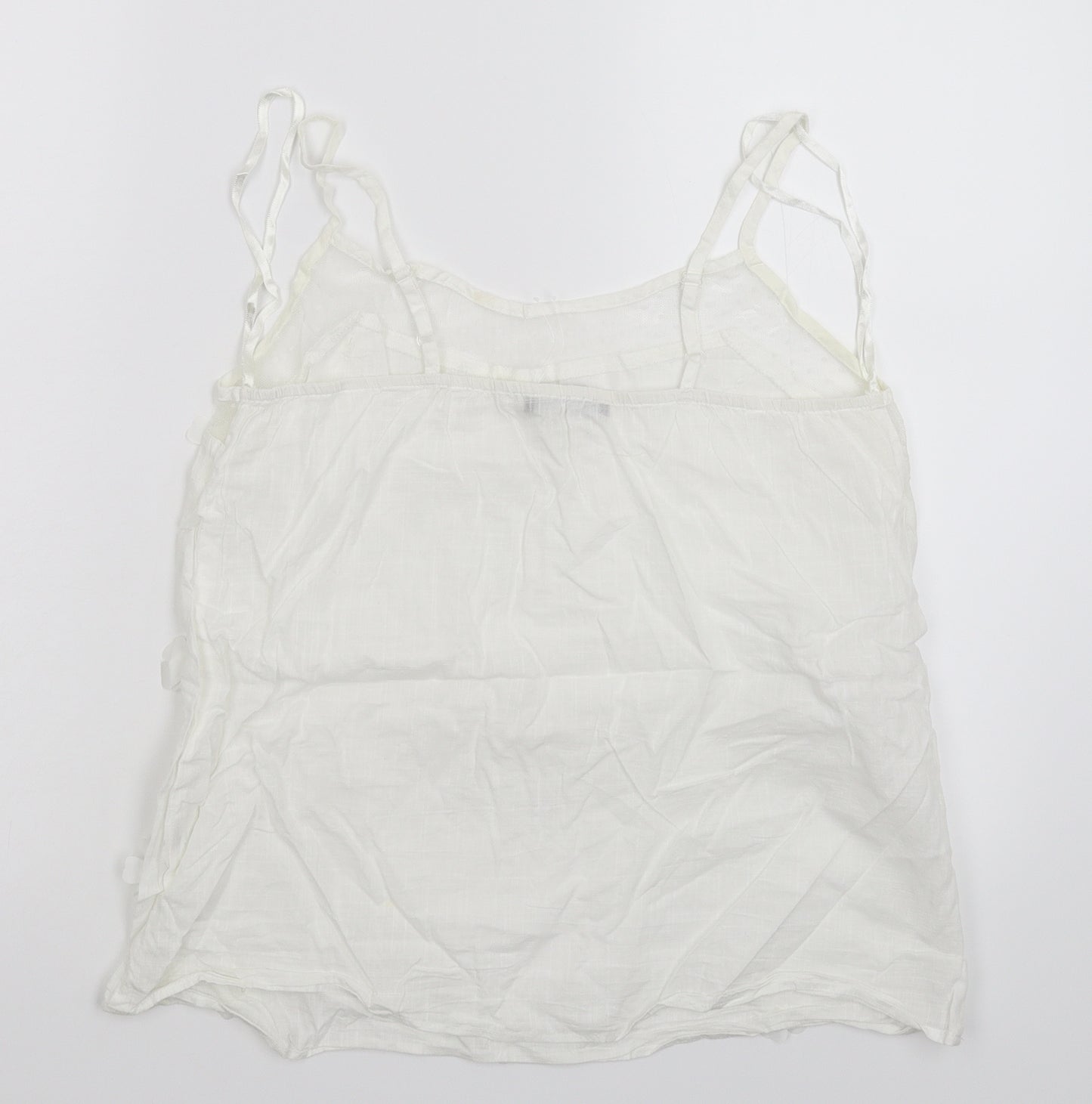 Atmosphere Womens White Floral  Basic Tank Size 12