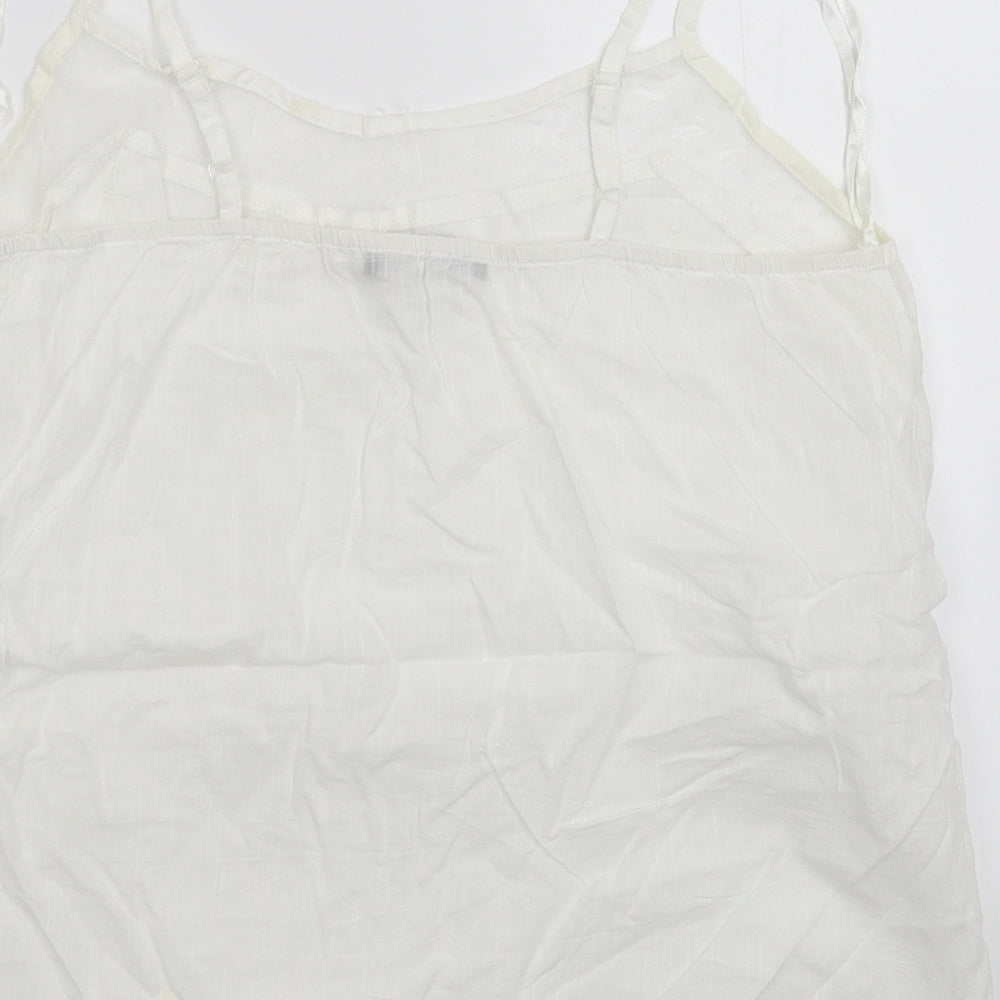Atmosphere Womens White Floral  Basic Tank Size 12