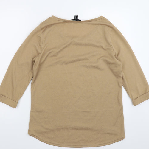New Look Womens Beige  Knit Pullover Jumper Size 12
