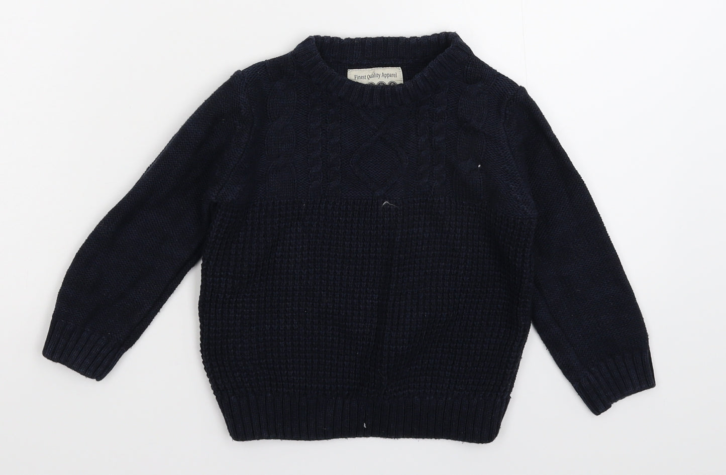 Prweorn Boys Blue  Knit Pullover Jumper Size 3 Years