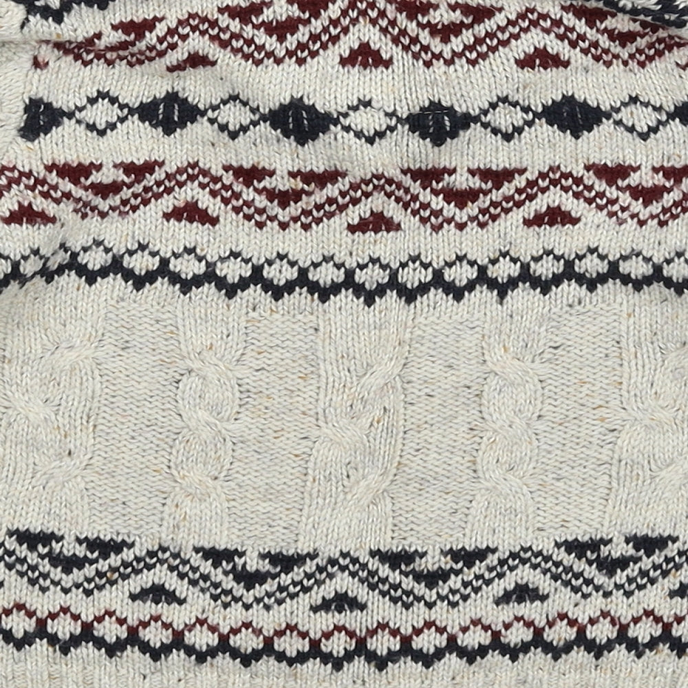 Rebel Boys Grey Geometric Knit Pullover Jumper Size 3 Years
