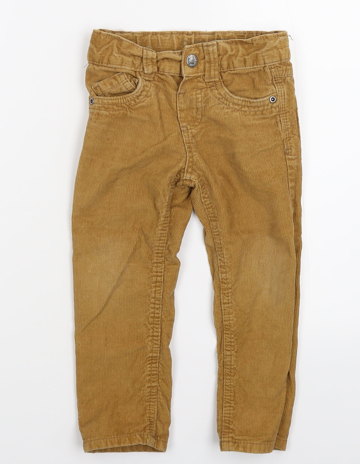 Denim & Co. Boys Brown  Corduroy Chino Trousers Size 2-3 Years
