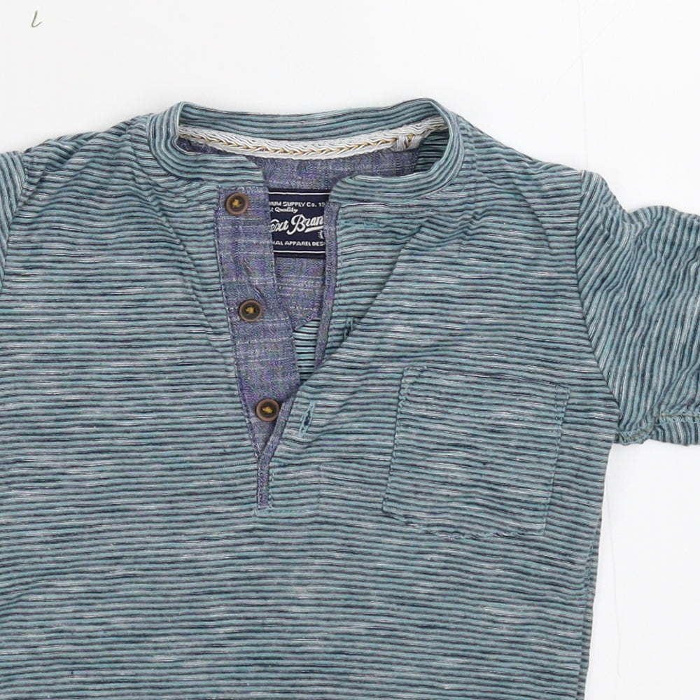 NEXT Boys Blue Striped  Basic T-Shirt Size 3 Years