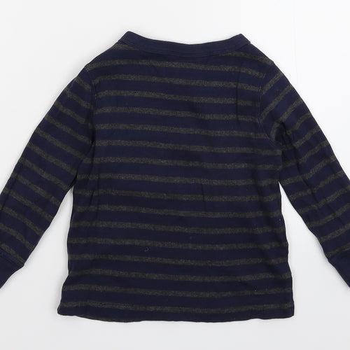Gap Boys Blue Striped  Pullover Jumper Size 3 Years