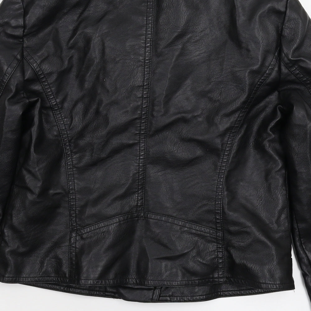 New Look Womens Black   Jacket  Size 8  - Faux Leather