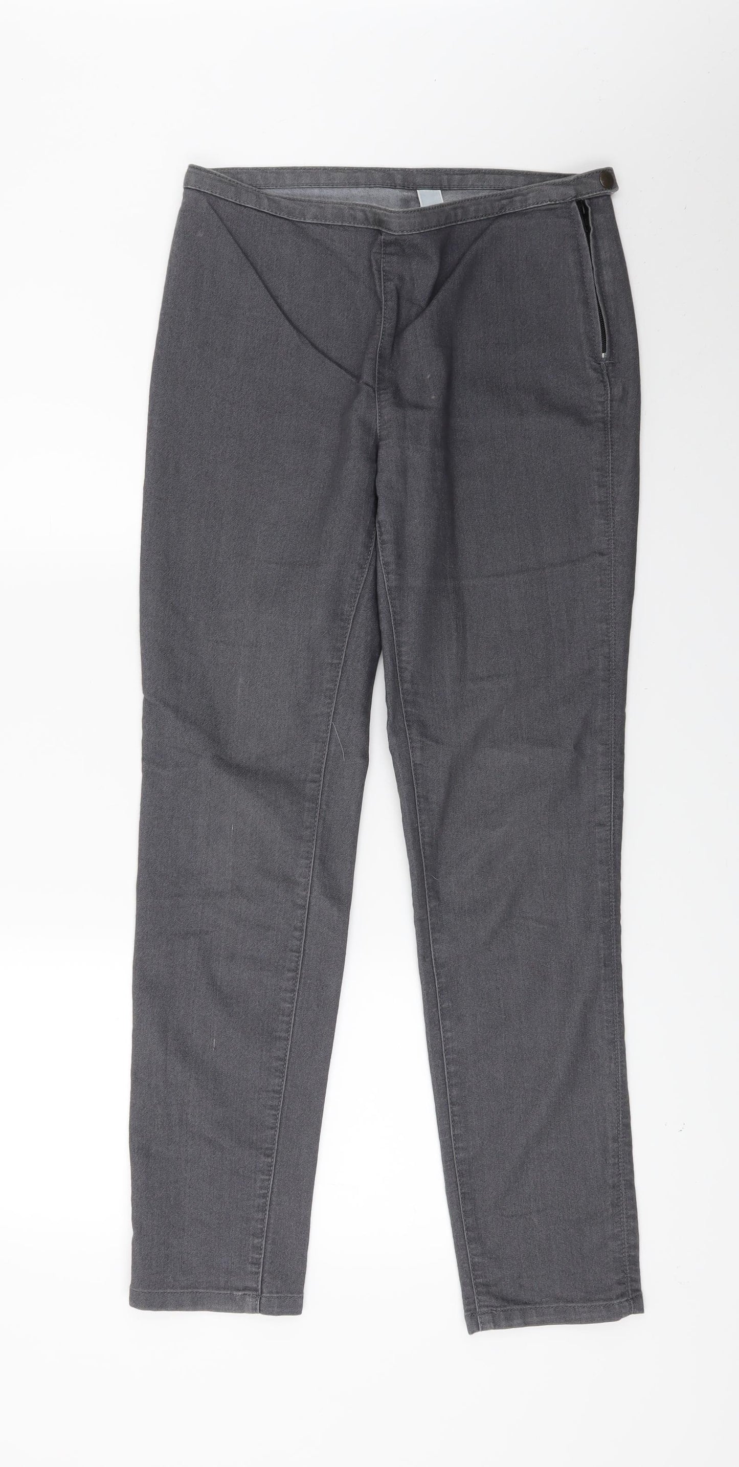 Wallis Womens Grey  Denim Jegging Jeans Size 10 L27 in