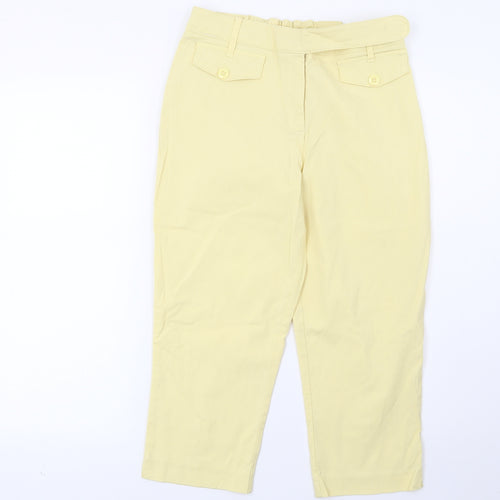 Preworn Womens Yellow  Denim Cropped Jeans Size 32 L20 in