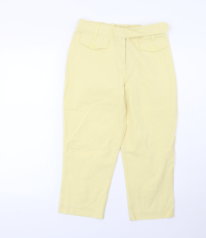 Preworn Womens Yellow  Denim Cropped Jeans Size 32 L20 in