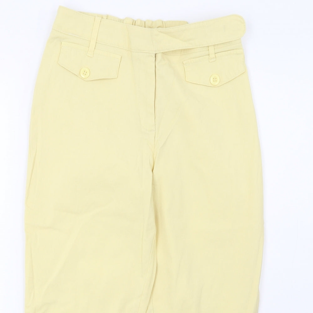 Preworn Womens Yellow  Denim Cropped Jeans Size 32 L20 in