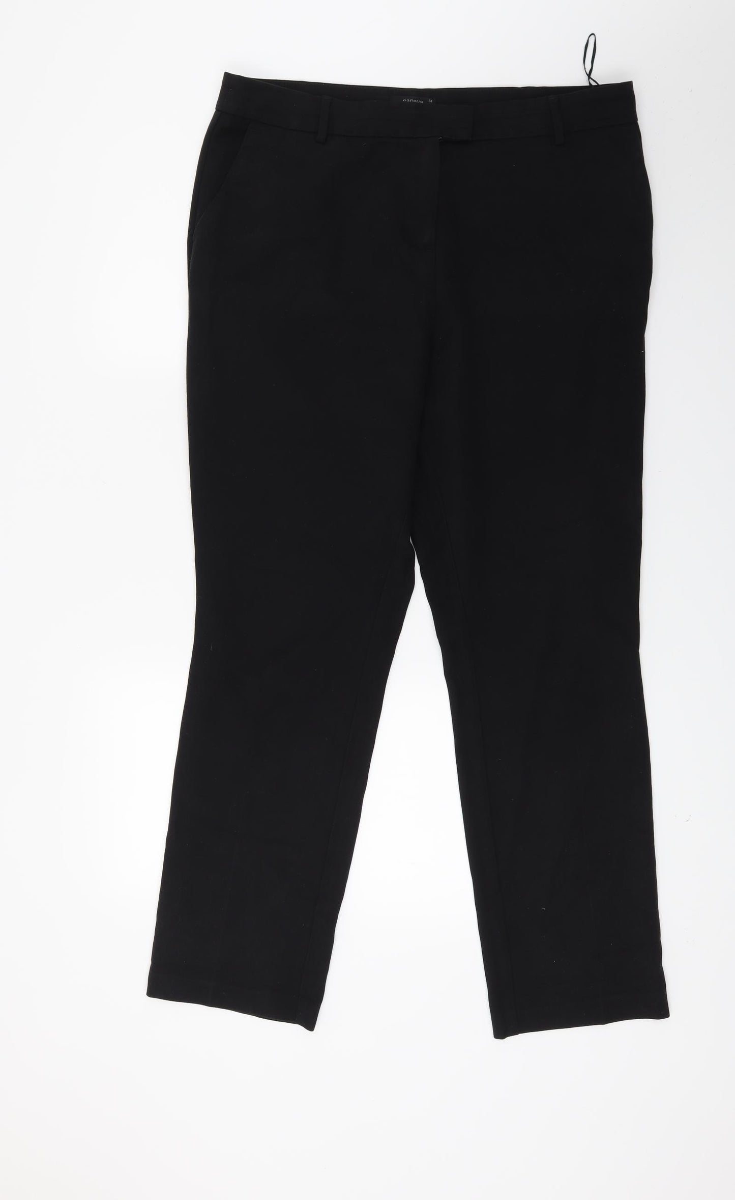 Papaya Womens Black   Trousers  Size 14 L25 in