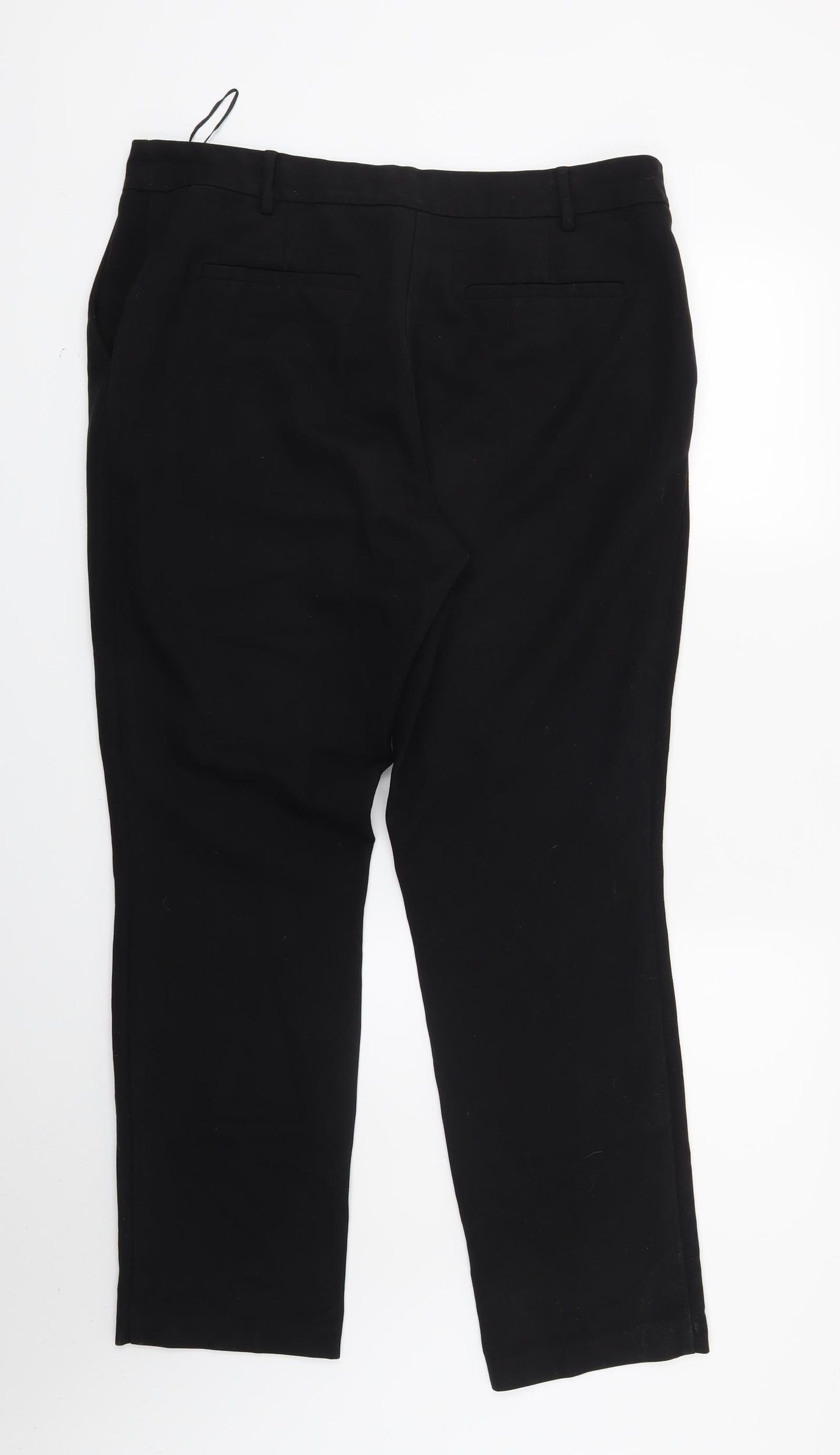 Papaya Womens Black   Trousers  Size 14 L25 in