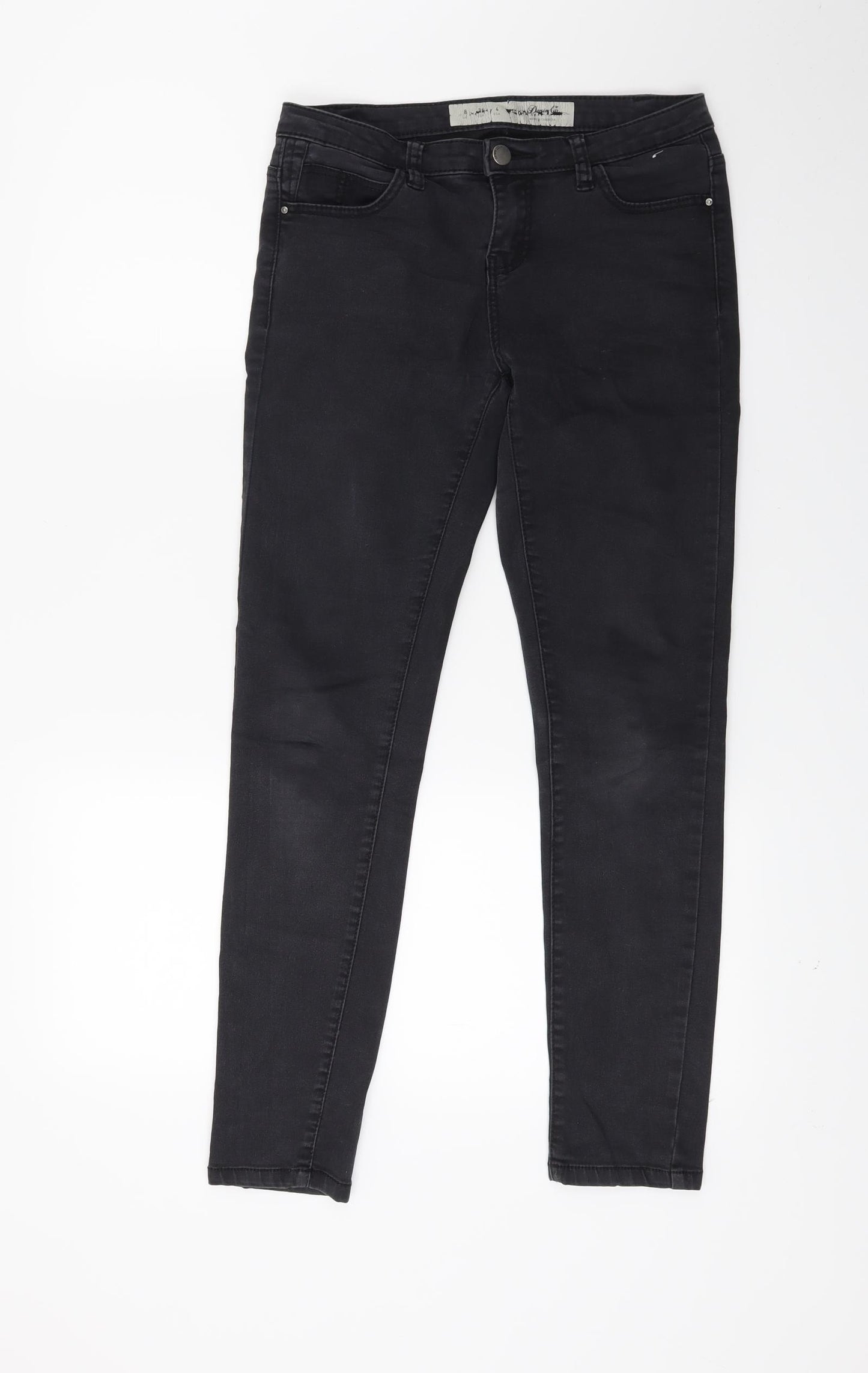 Primark Womens Black  Denim Skinny Jeans Size 8 L26 in