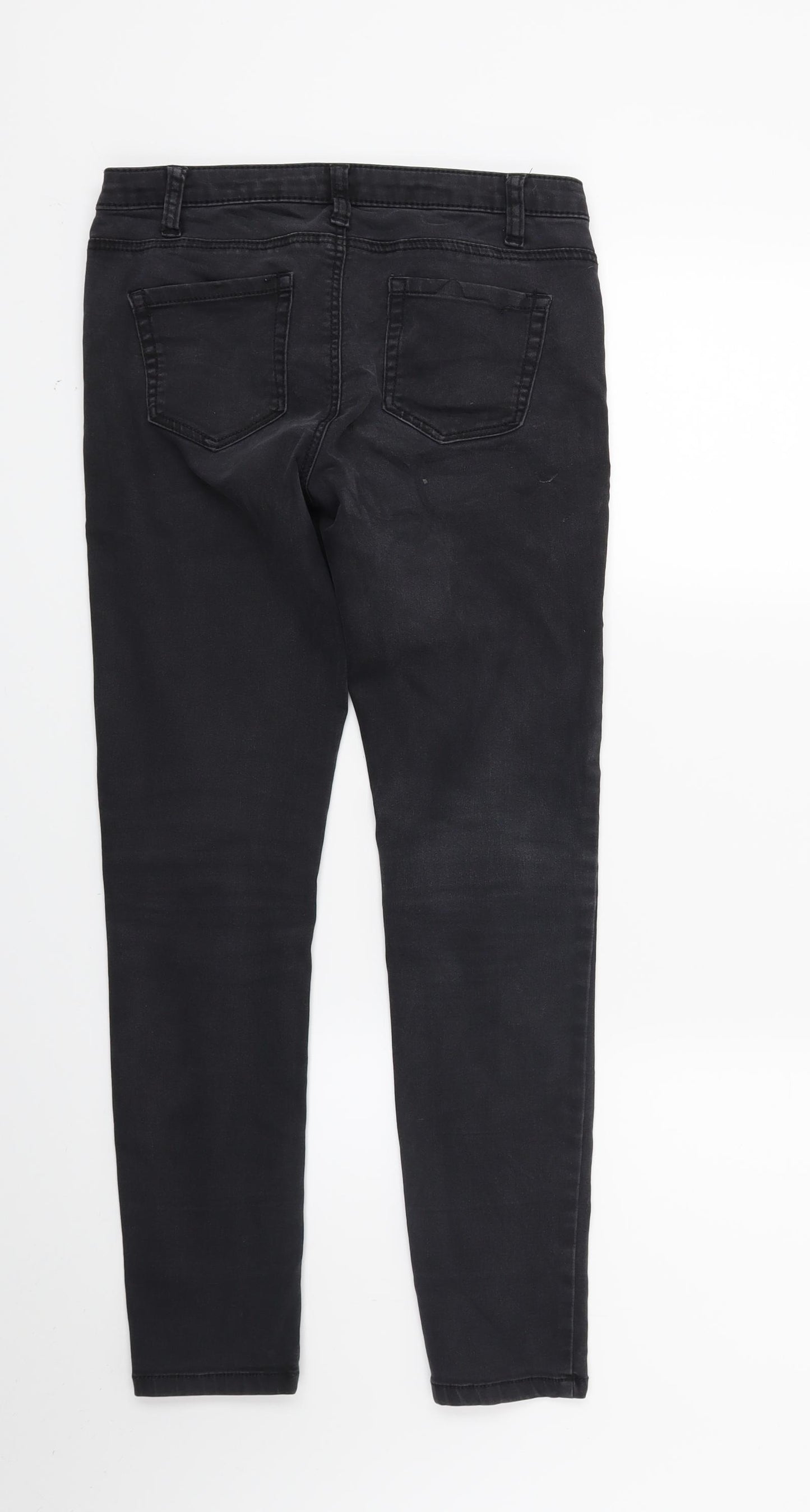 Primark Womens Black  Denim Skinny Jeans Size 8 L26 in