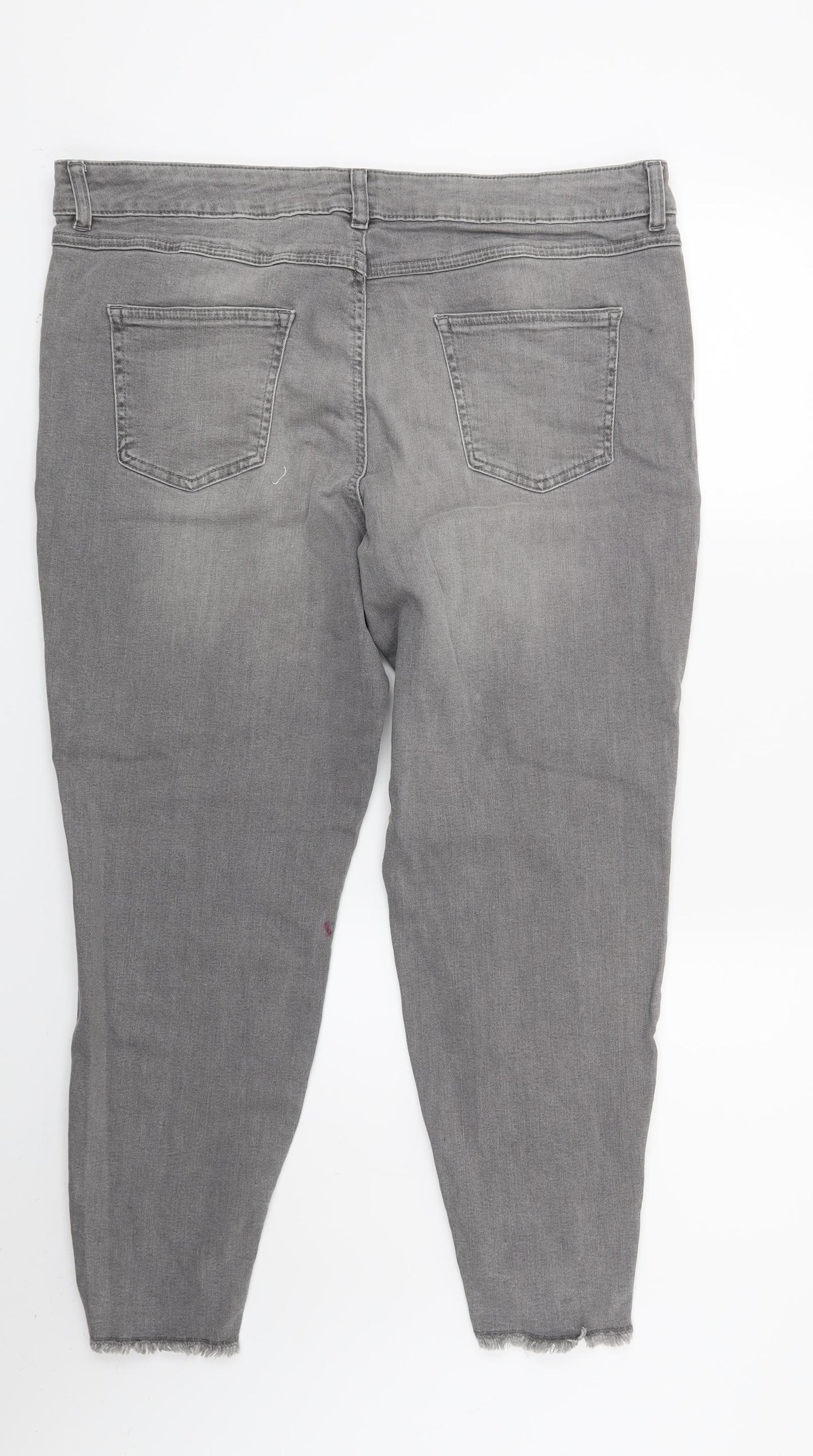 TU Womens Grey  Denim Skinny Jeans Size 18 L23 in