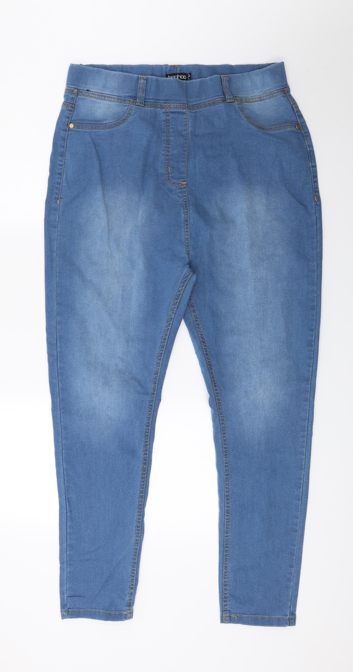 Boohoo Womens Blue   Skinny Jeans Size 18 L26 in