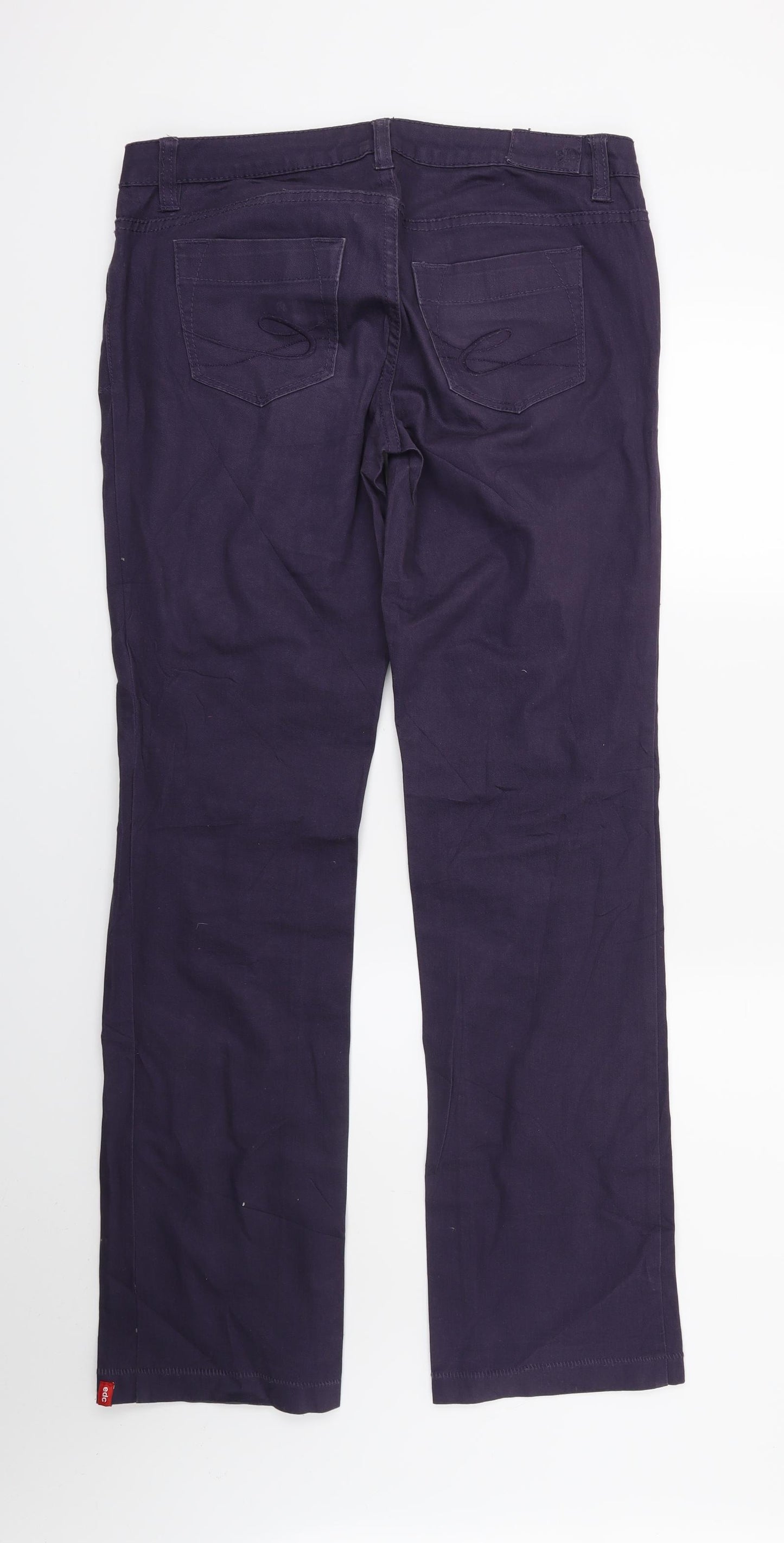 EDC Womens Purple  Denim Straight Jeans Size 14 L30 in