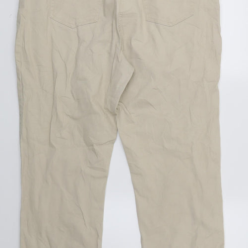 Damart Womens Beige  Denim Trousers  Size 35 in L26 in