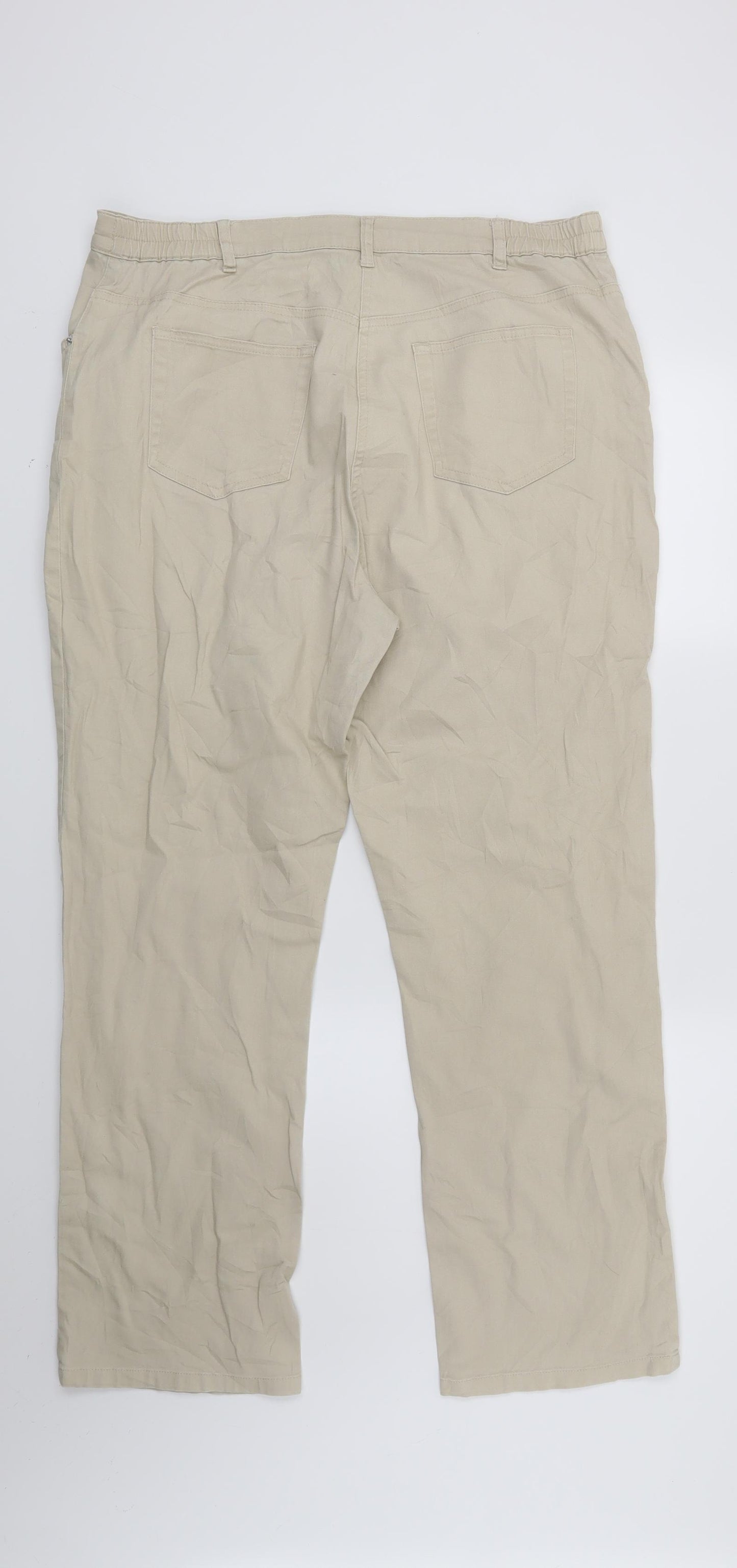 Damart Womens Beige  Denim Trousers  Size 35 in L26 in