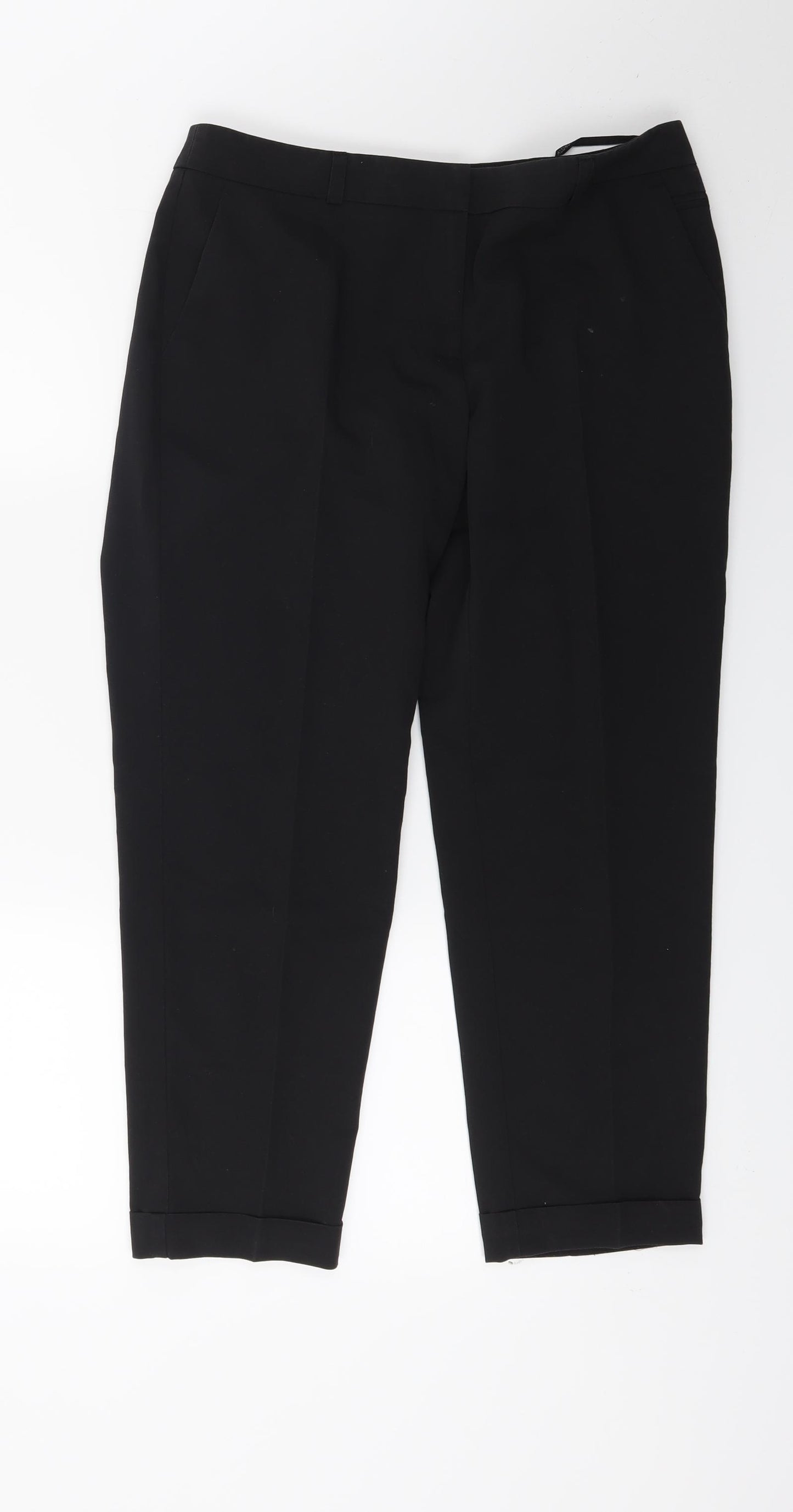 Dorothy Perkins Womens Black   Capri Trousers Size 10 L22 in