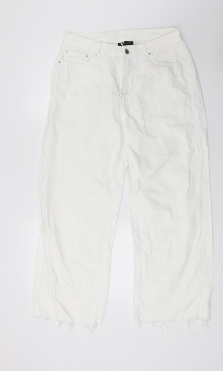 Very Womens White Denim Straight Jeans Size 12 L22 in