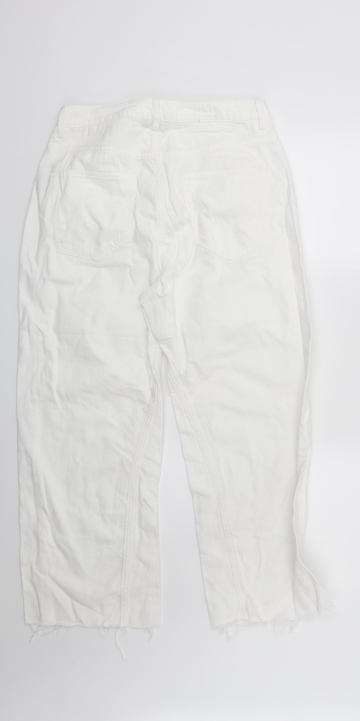 Very Womens White  Denim Straight Jeans Size 12 L22 in