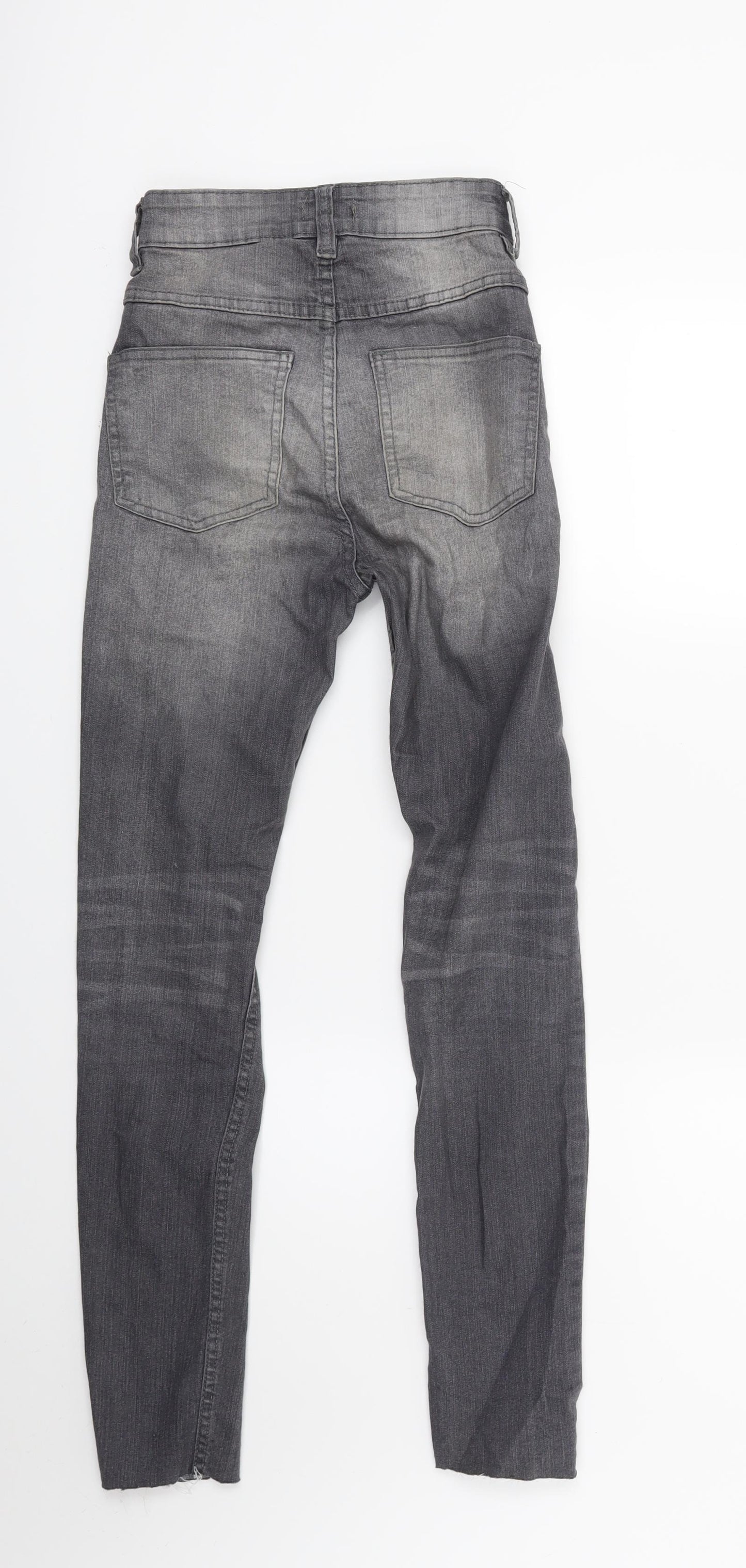 PRETTYLITTLETHING Womens Grey  Denim Skinny Jeans Size 6 L25 in