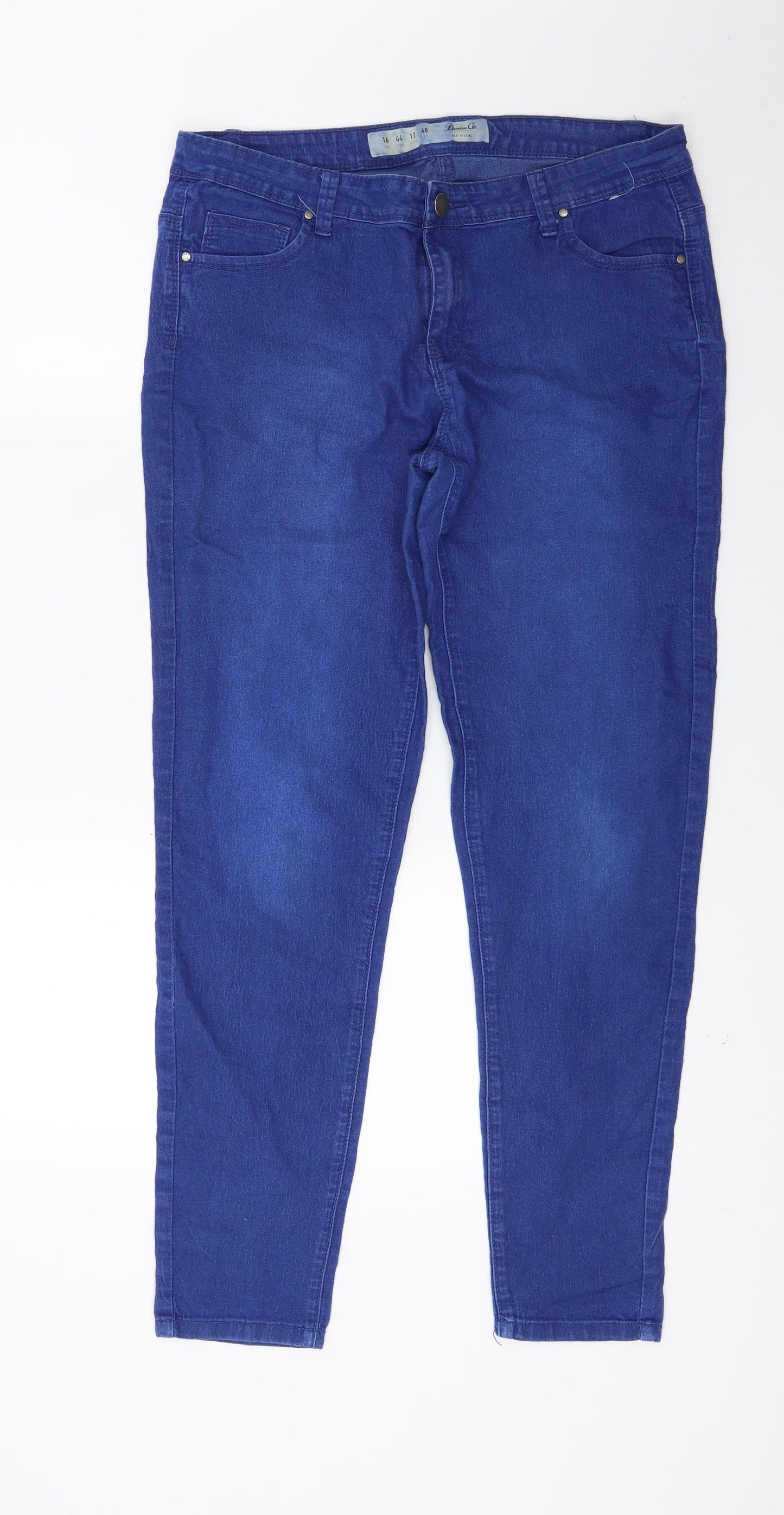 Primark Womens Blue  Denim Skinny Jeans Size 16 L26 in
