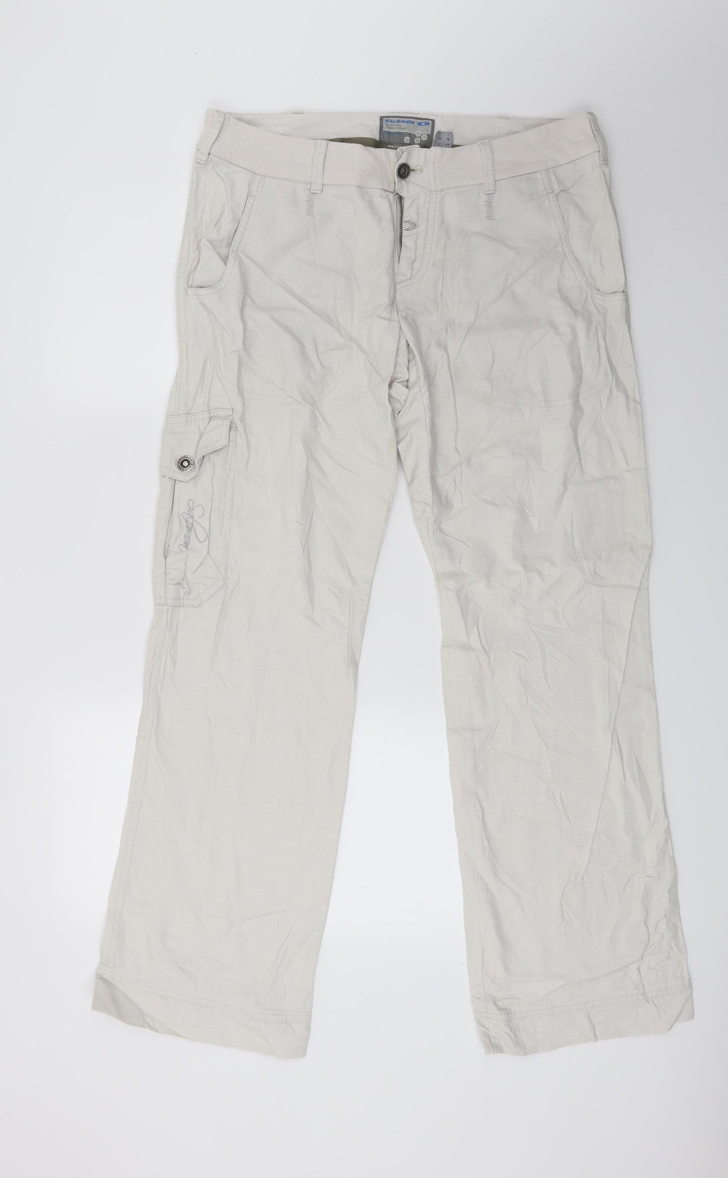 Salomon Womens Beige  Denim Straight Jeans Size 12 L29 in