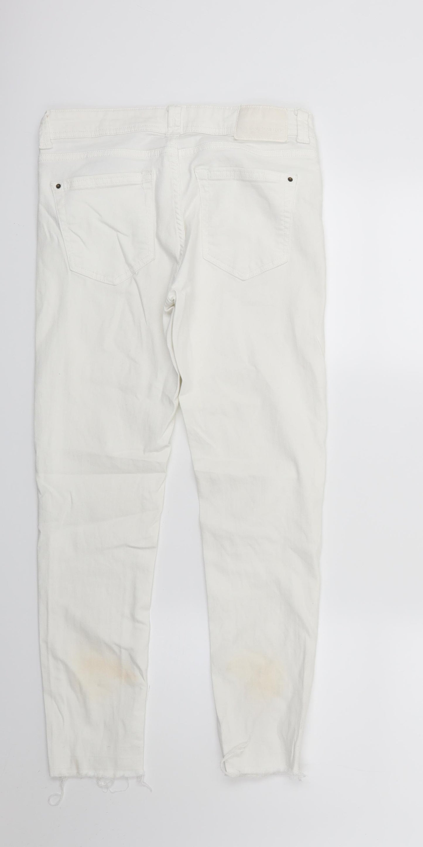 Zara Womens White  Denim Skinny Jeans Size 8 L24 in