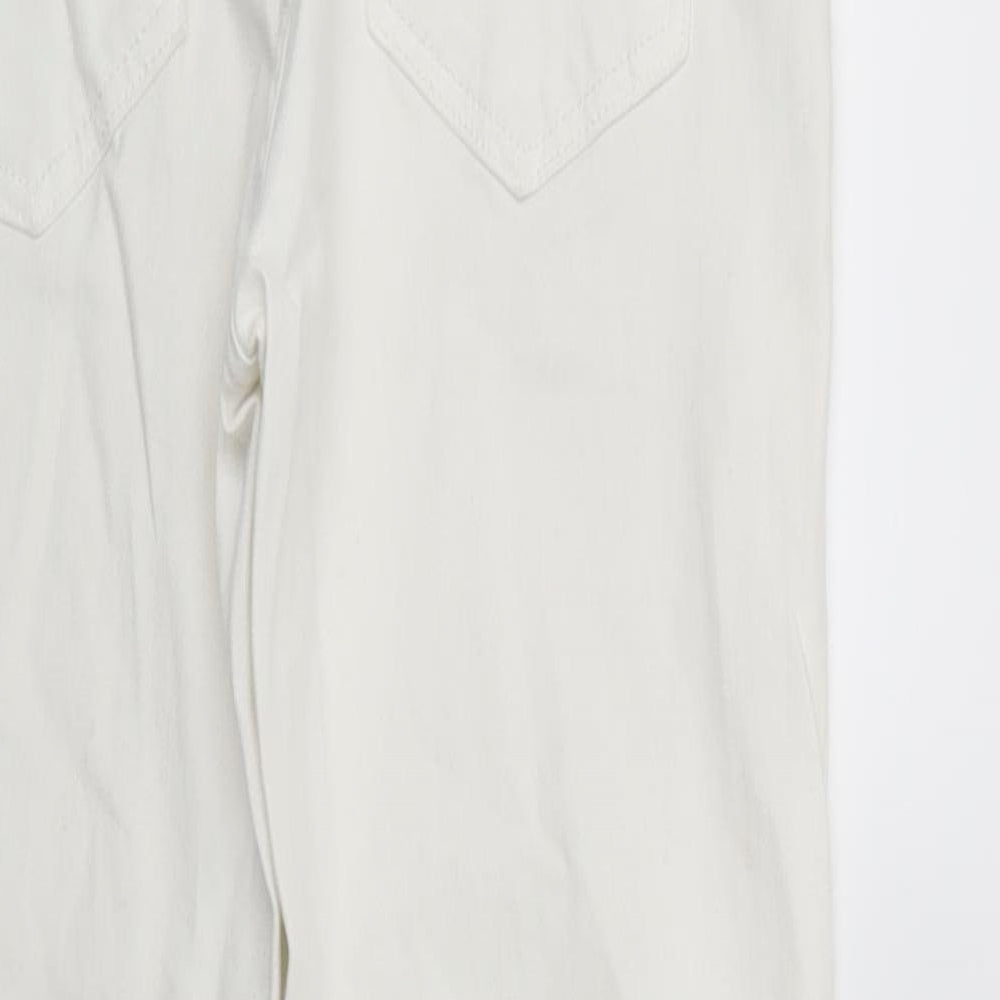Zara Womens White  Denim Skinny Jeans Size 8 L24 in