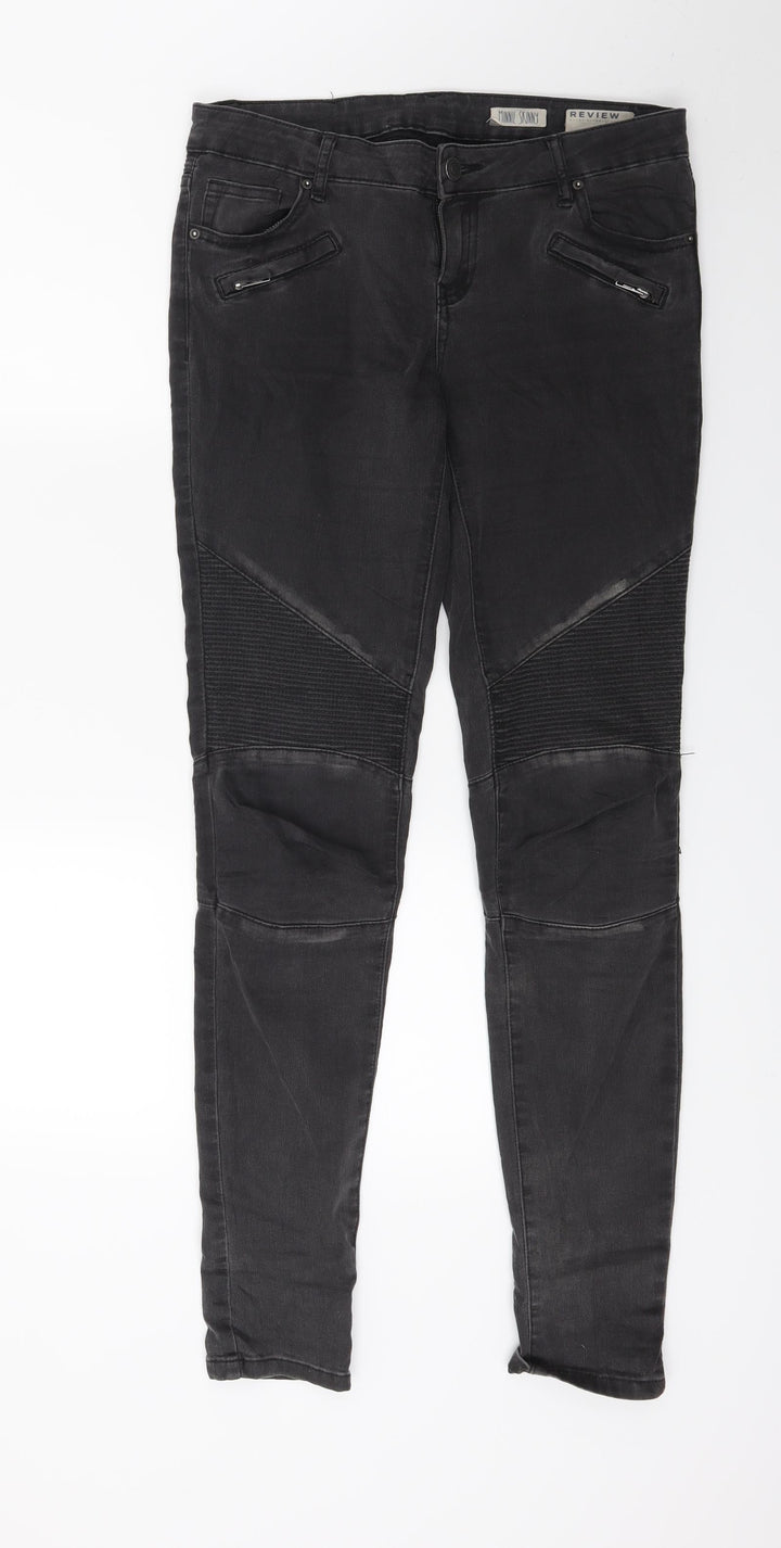 Review Womens Black  Denim Skinny Jeans Size 28 in L29 in