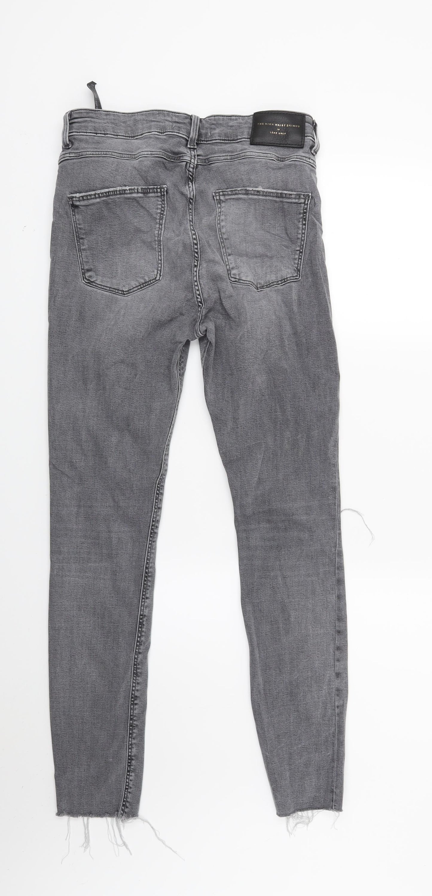 Zara Womens Grey  Denim Skinny Jeans Size 12 L26 in