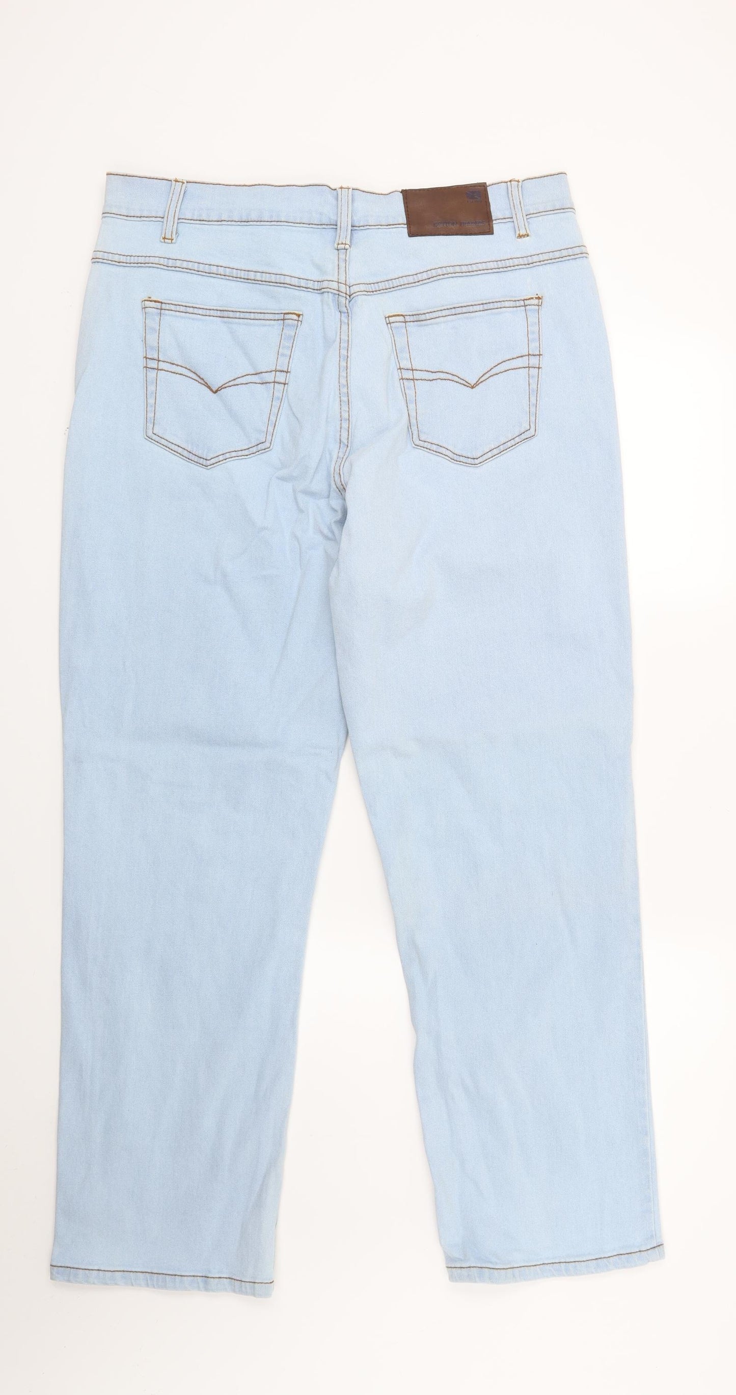 Cotton Traders Womens Blue  Denim Straight Jeans Size 16 L27 in