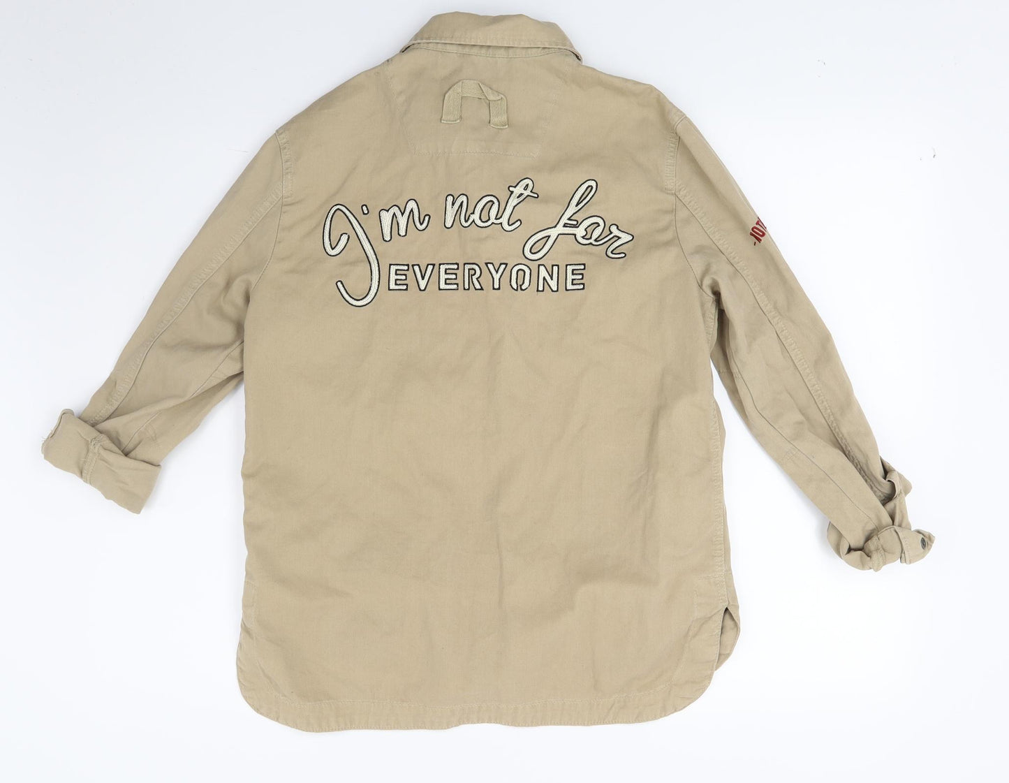 Bershka Womens Beige  Denim Basic Button-Up Size XS  - I'm Not for everyone