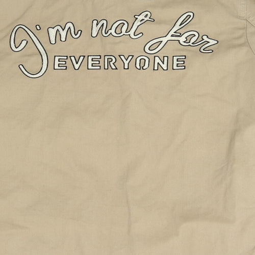 Bershka Womens Beige  Denim Basic Button-Up Size XS  - I'm Not for everyone