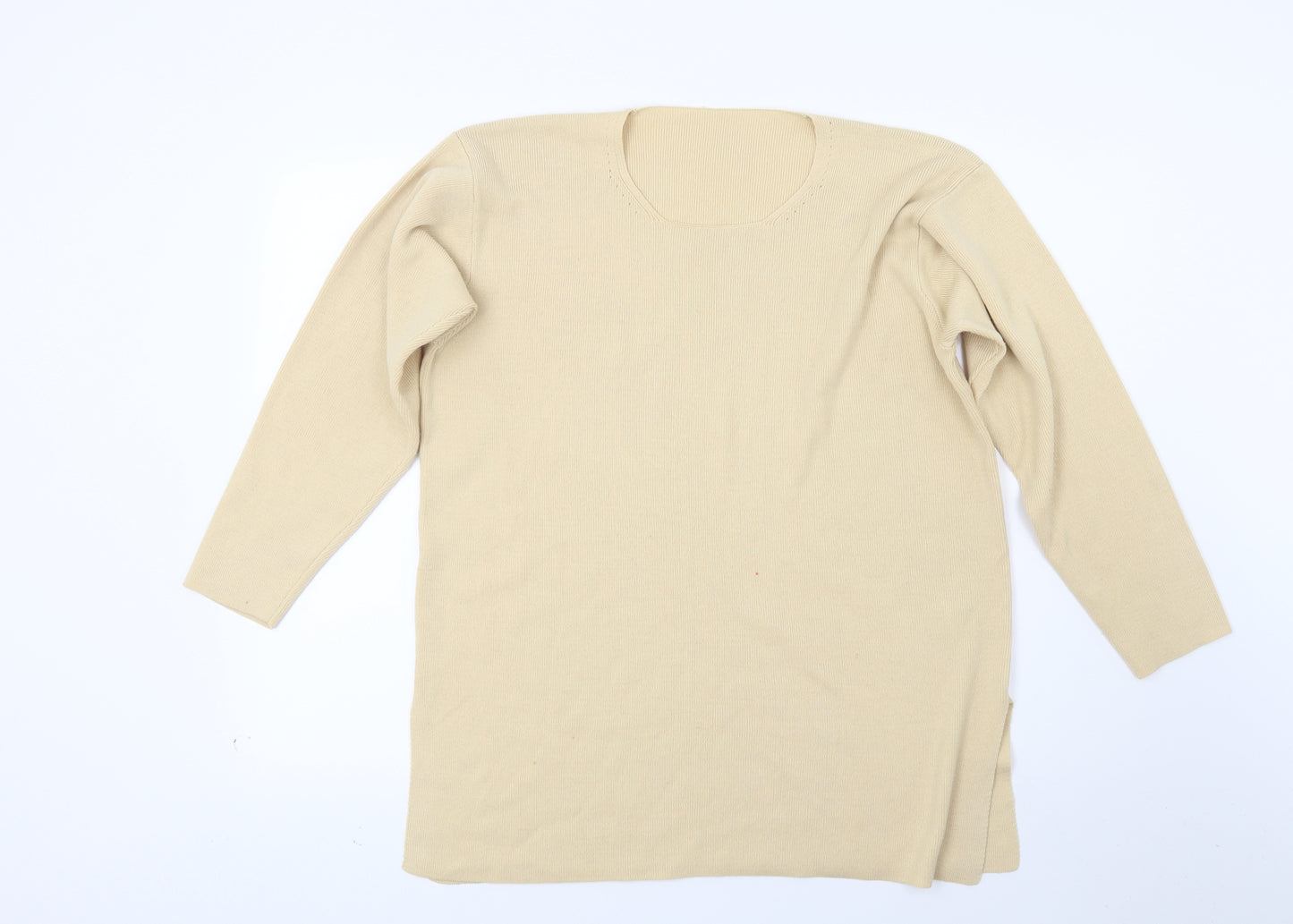 Marks and Spencer Womens Beige  Knit Pullover Jumper Size 12