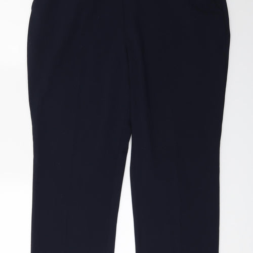Marks and Spencer Womens Blue   Cropped Trousers Size 18 L25 in
