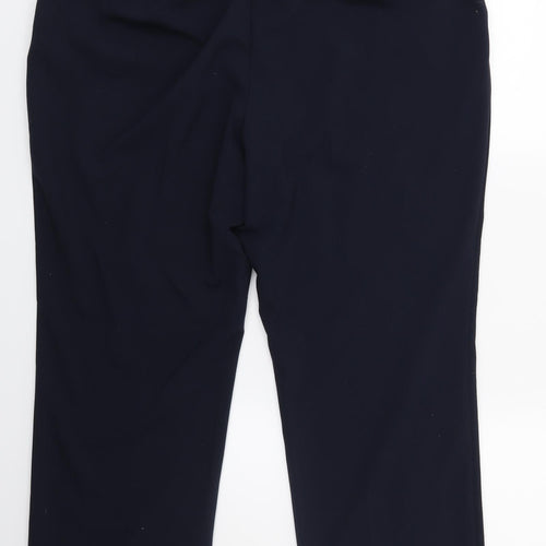 Marks and Spencer Womens Blue   Cropped Trousers Size 18 L25 in