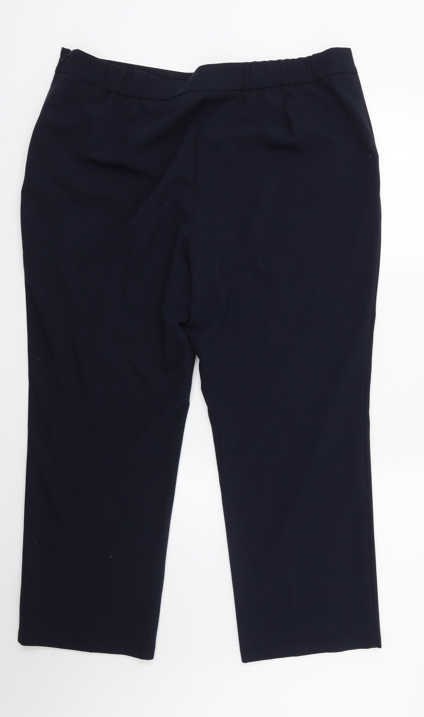 Marks and Spencer Womens Blue   Cropped Trousers Size 18 L25 in